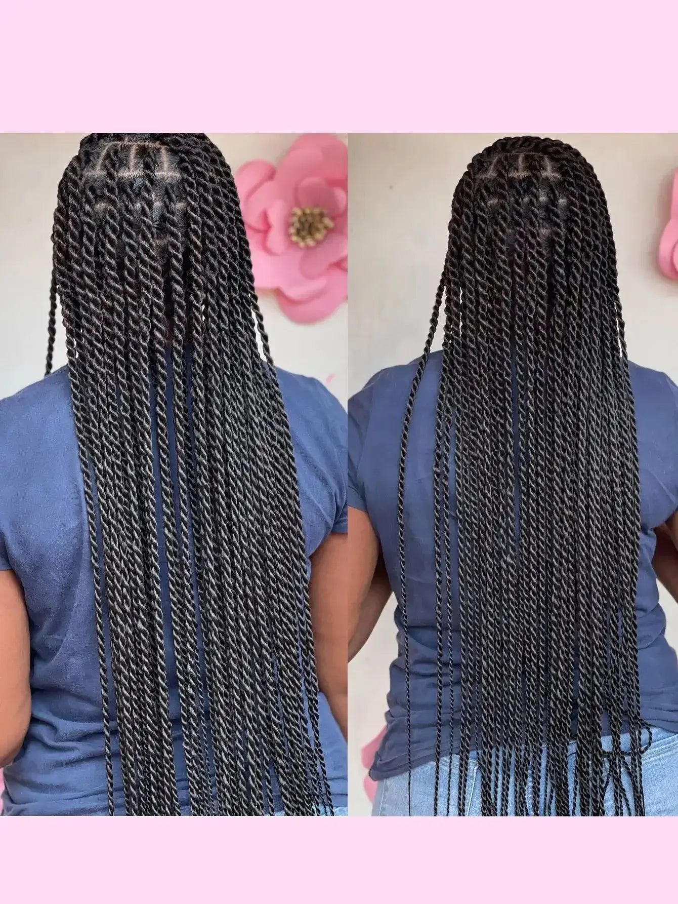 Super Long 40'' Synthetic Twist Braided Wigs Full Lace Knotless Small Box Braids With Baby Hair Senegalese Braiding Twists Wig GiFTiFY