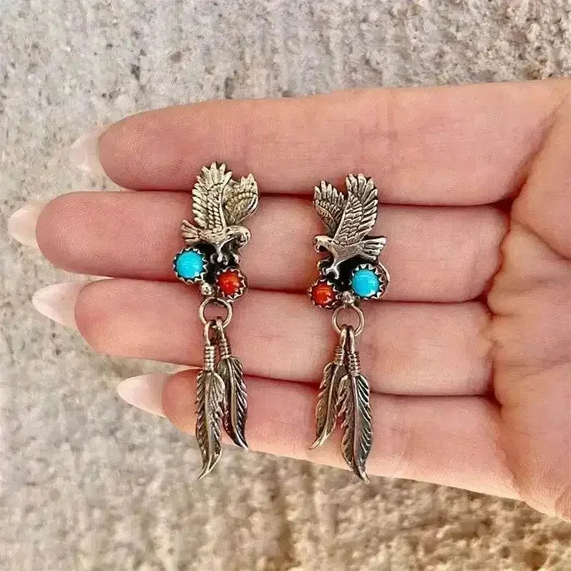 Vintage Egyptian Inspired Designs Sacred Wings Scarab Large Hoops Earrings Gypsy Tribal Women Gold Color Earrings Party Gift - GiFTiFY