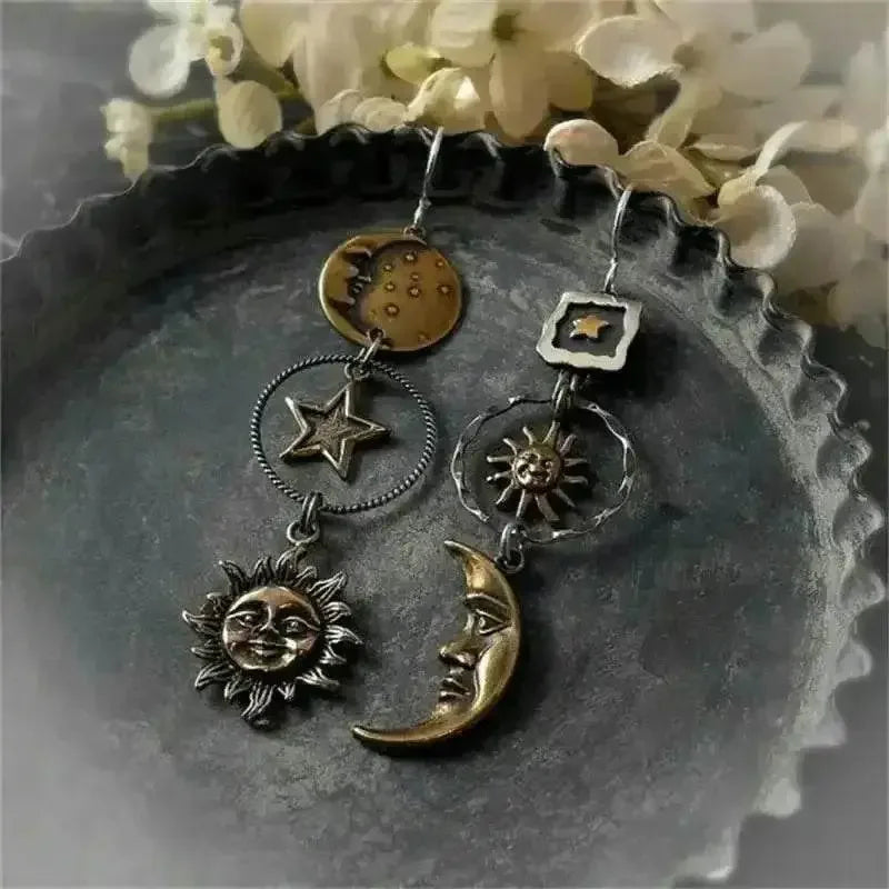 Vintage Egyptian Inspired Designs Sacred Wings Scarab Large Hoops Earrings Gypsy Tribal Women Gold Color Earrings Party Gift - GiFTiFY