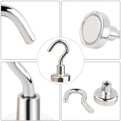10PCS Strong Magnet Hooks Multi-Purpose Storage Hooks Home Kitchen Bar Storage Hooks Key Storage Hooks Bathroom Hangers - GiFTiFY