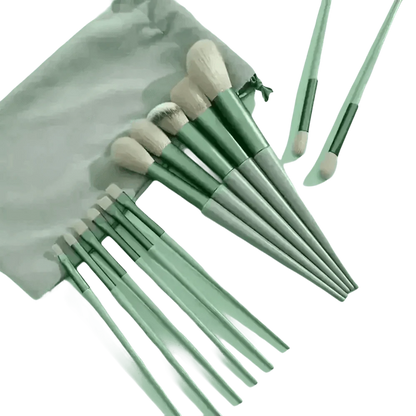 13pcs Velvet Bag Makeup Brushes Set Eye Pink Pouch lash brush for eyelash extensions - GiFTiFY