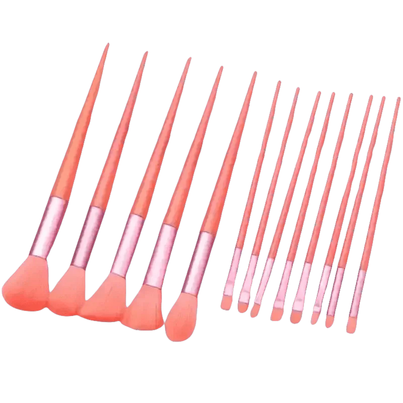 13pcs Velvet Bag Makeup Brushes Set Eye Pink Pouch lash brush for eyelash extensions - GiFTiFY