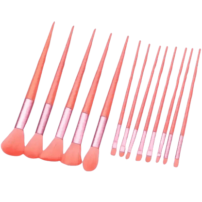 13pcs Velvet Bag Makeup Brushes Set Eye Pink Pouch lash brush for eyelash extensions - GiFTiFY