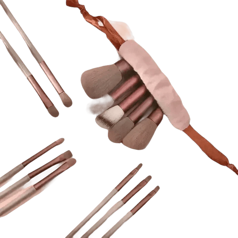 13pcs Velvet Bag Makeup Brushes Set Eye Pink Pouch lash brush for eyelash extensions - GiFTiFY