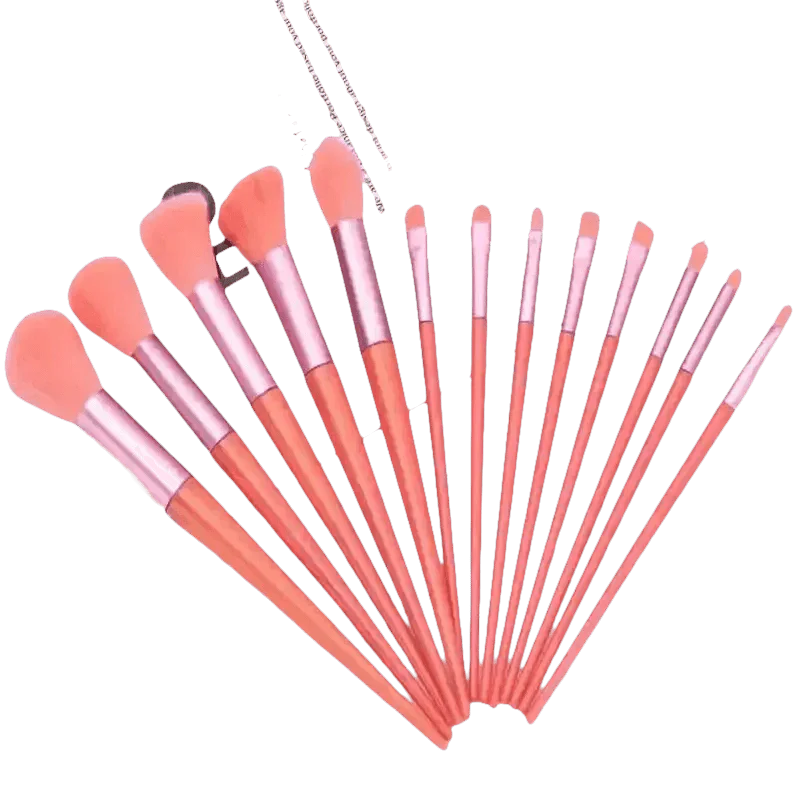 13pcs Velvet Bag Makeup Brushes Set Eye Pink Pouch lash brush for eyelash extensions - GiFTiFY
