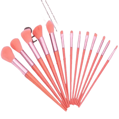13pcs Velvet Bag Makeup Brushes Set Eye Pink Pouch lash brush for eyelash extensions - GiFTiFY