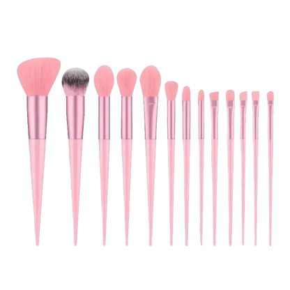 13pcs Velvet Bag Makeup Brushes Set Eye Pink Pouch lash brush for eyelash extensions - GiFTiFY