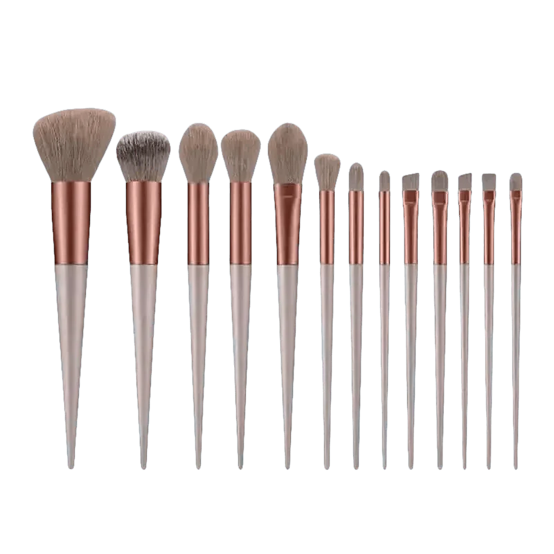 13pcs Velvet Bag Makeup Brushes Set Eye Pink Pouch lash brush for eyelash extensions - GiFTiFY