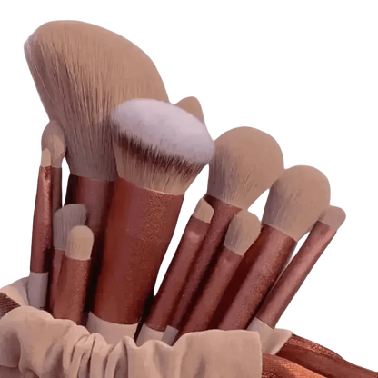 13pcs Velvet Bag Makeup Brushes Set Eye Pink Pouch lash brush for eyelash extensions - GiFTiFY
