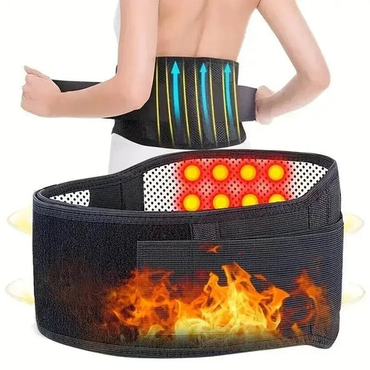 1pc Adjustable Self-heating Magnetic Therapy Back And Waist Support Belt, Waist Massage Belt Sports Support Belt, Body Care Belt - GiFTiFY
