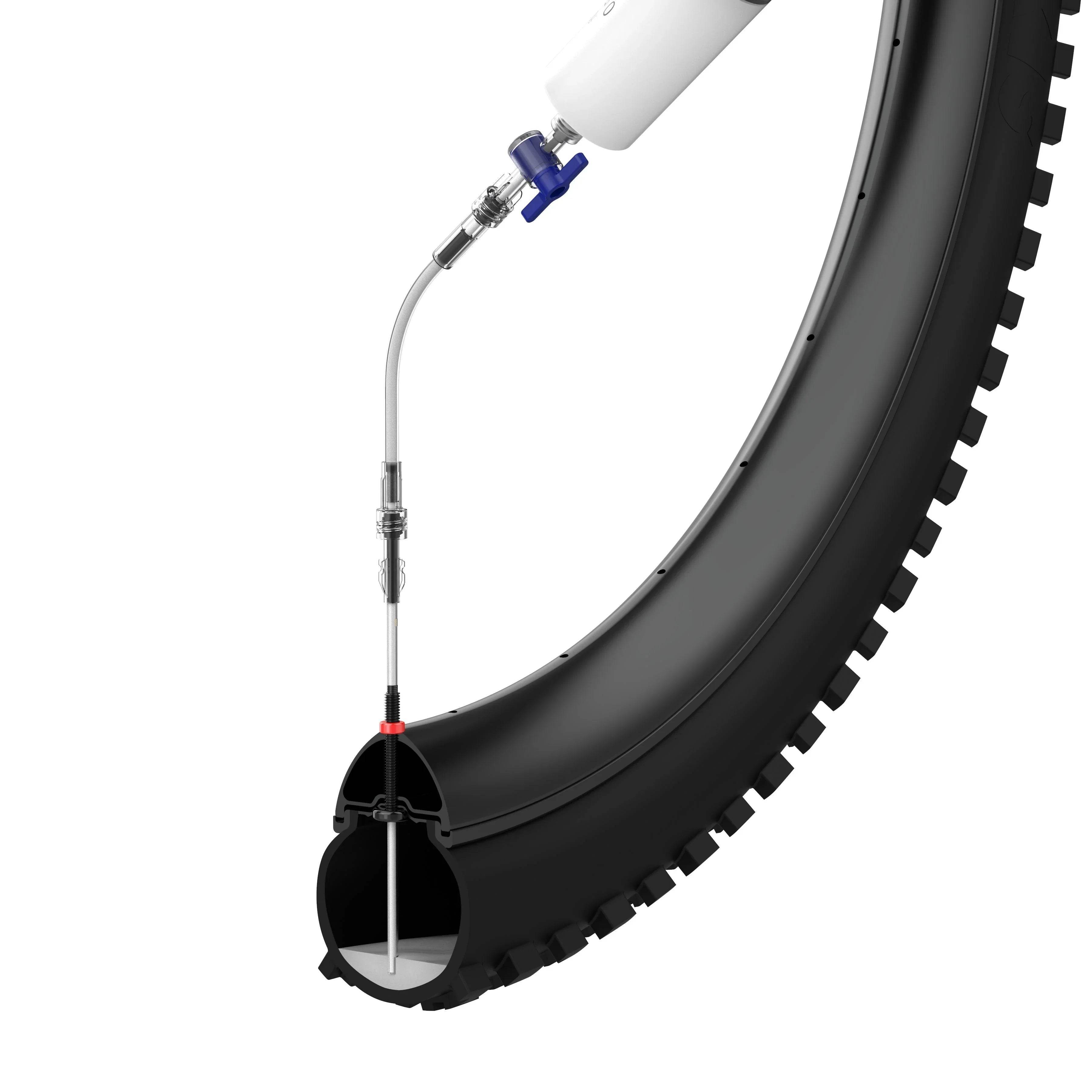 KOM Cycling Tubeless Sealant Injector Tool for Mess-Free Tire Maintenance & Repair