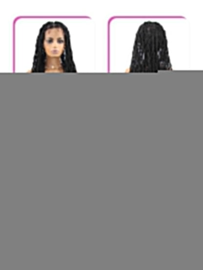 Synthetic Lace Braided Wigs Faux Locs Lace Front Wig for Women Butterfly Locs Braids Wig Long Dreadlocks Free Part 40 Inch