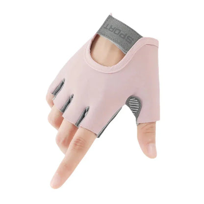 1 Pair Workout Gloves with Liquid Silicone for Women Fingerless Cycling Gloves Non-slip Men's Gym Weight Lifting Gloves DSERS