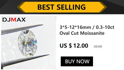 0.3-10ct Rare Oval Cut Moissanite Loose Stone D Color Super White Certified Ellipse Oval Moissanite Diamonds DSERS