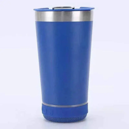 16oz smart bluetooth speaker car portable car cup creative bottle opener stainless steel thermos cup - GiFTiFY