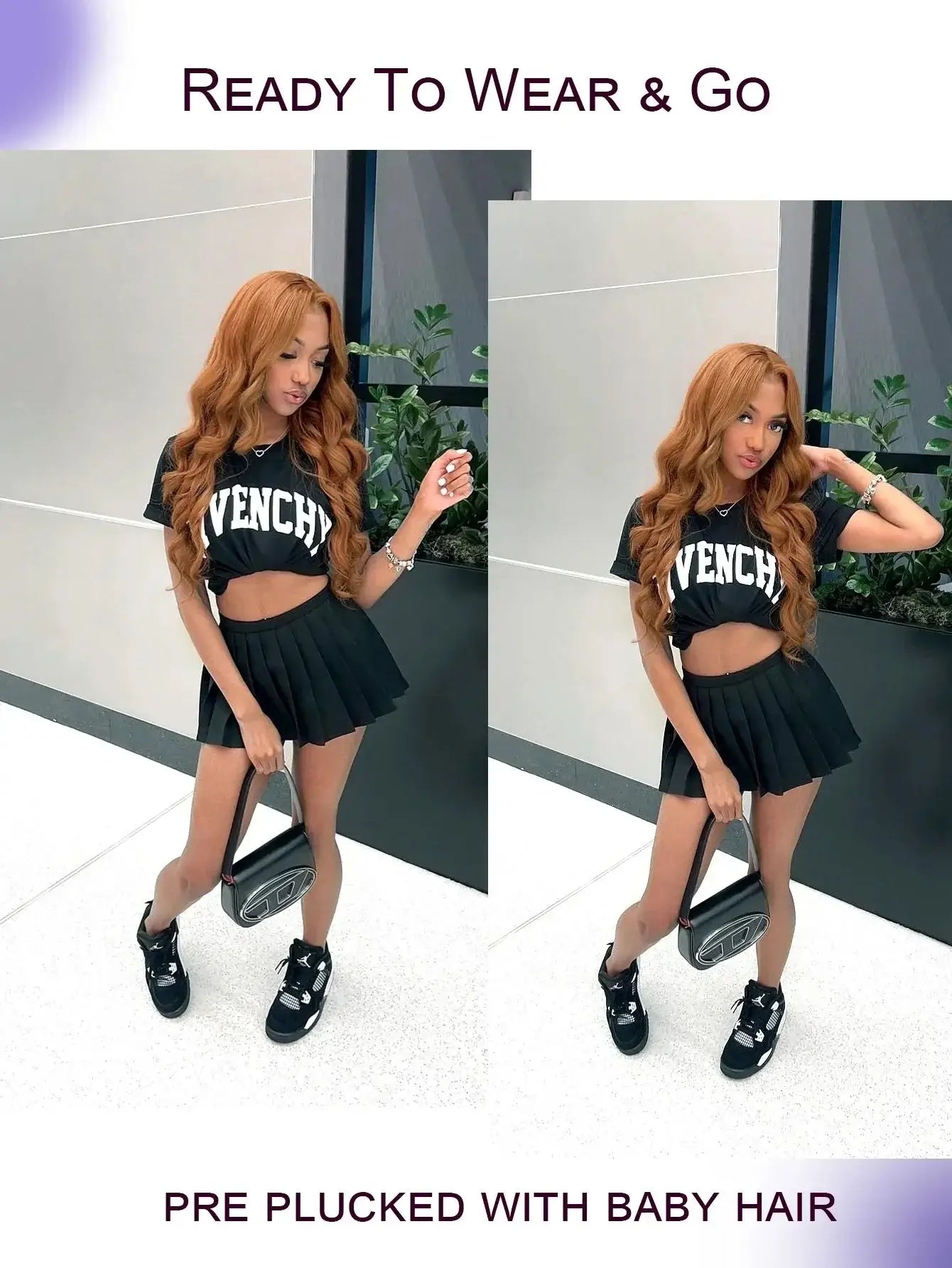 Colored Ginger Blonde 9X6 Glueless Lace Front Human Hair Wig Ready To Go&Wear Glueless Body Wave Lace Wig Burgundy Straight Wigs GiFTiFY
