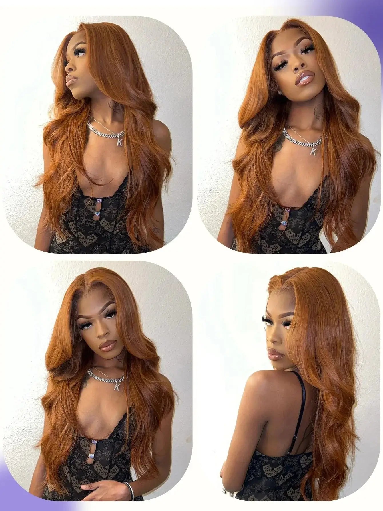 Colored Ginger Blonde 9X6 Glueless Lace Front Human Hair Wig Ready To Go&Wear Glueless Body Wave Lace Wig Burgundy Straight Wigs GiFTiFY