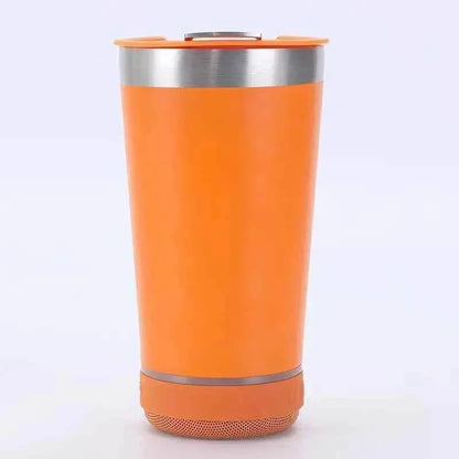 16oz smart bluetooth speaker car portable car cup creative bottle opener stainless steel thermos cup - GiFTiFY