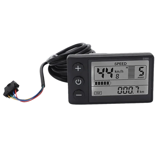 S866 Waterproof E-Bike LCD Display: Universal 24V-48V, Backlit Screen, Easy Install