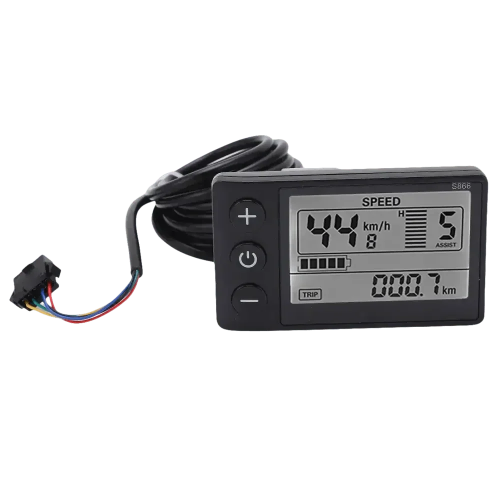 Durable Waterproof S866 LCD Electric Bike Display for 24V-48V E-Bikes