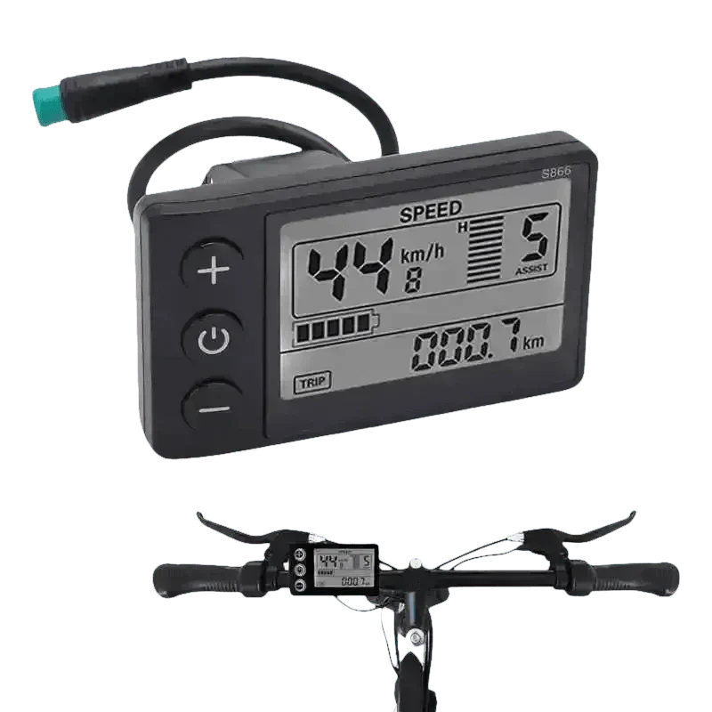 S866 Waterproof E-Bike LCD Display: Universal 24V-48V, Backlit Screen, Easy Install