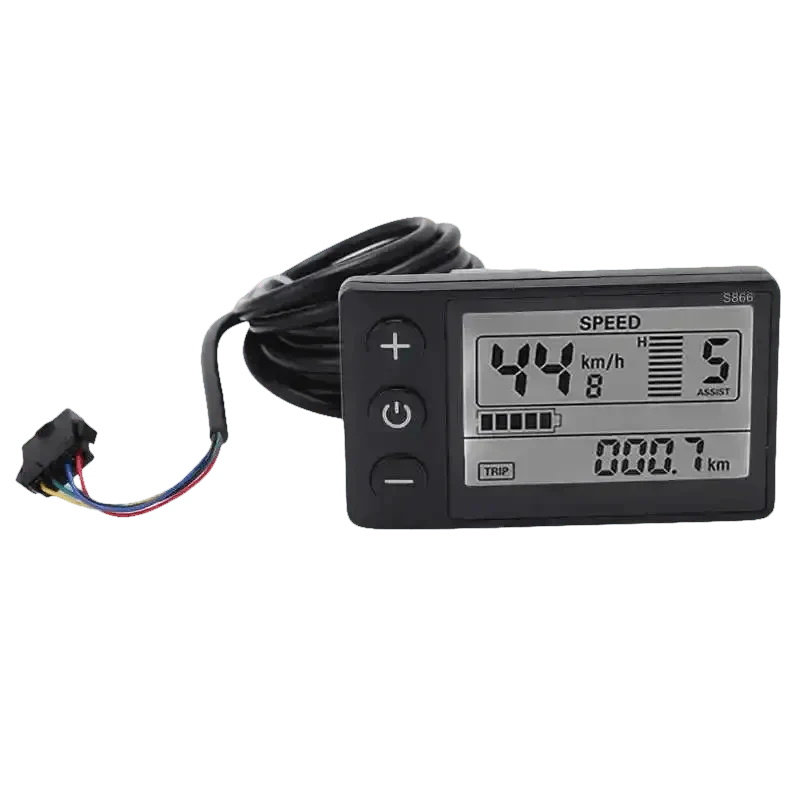 S866 Waterproof E-Bike LCD Display: Universal 24V-48V, Backlit Screen, Easy Install