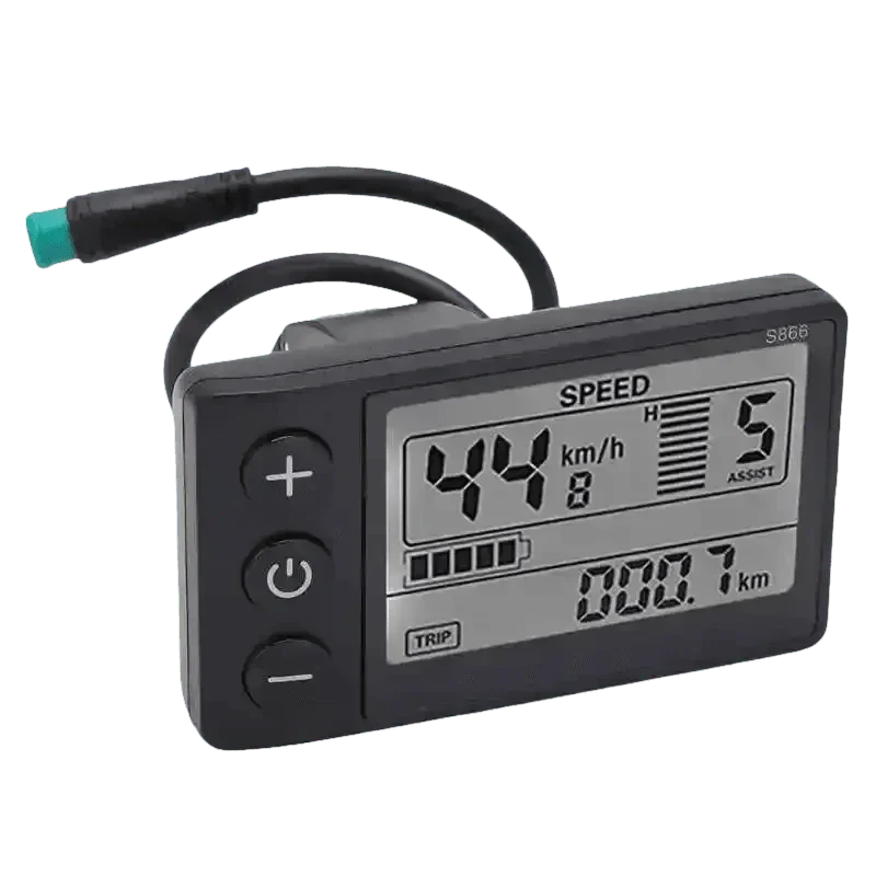 Durable Waterproof S866 LCD Electric Bike Display for 24V-48V E-Bikes