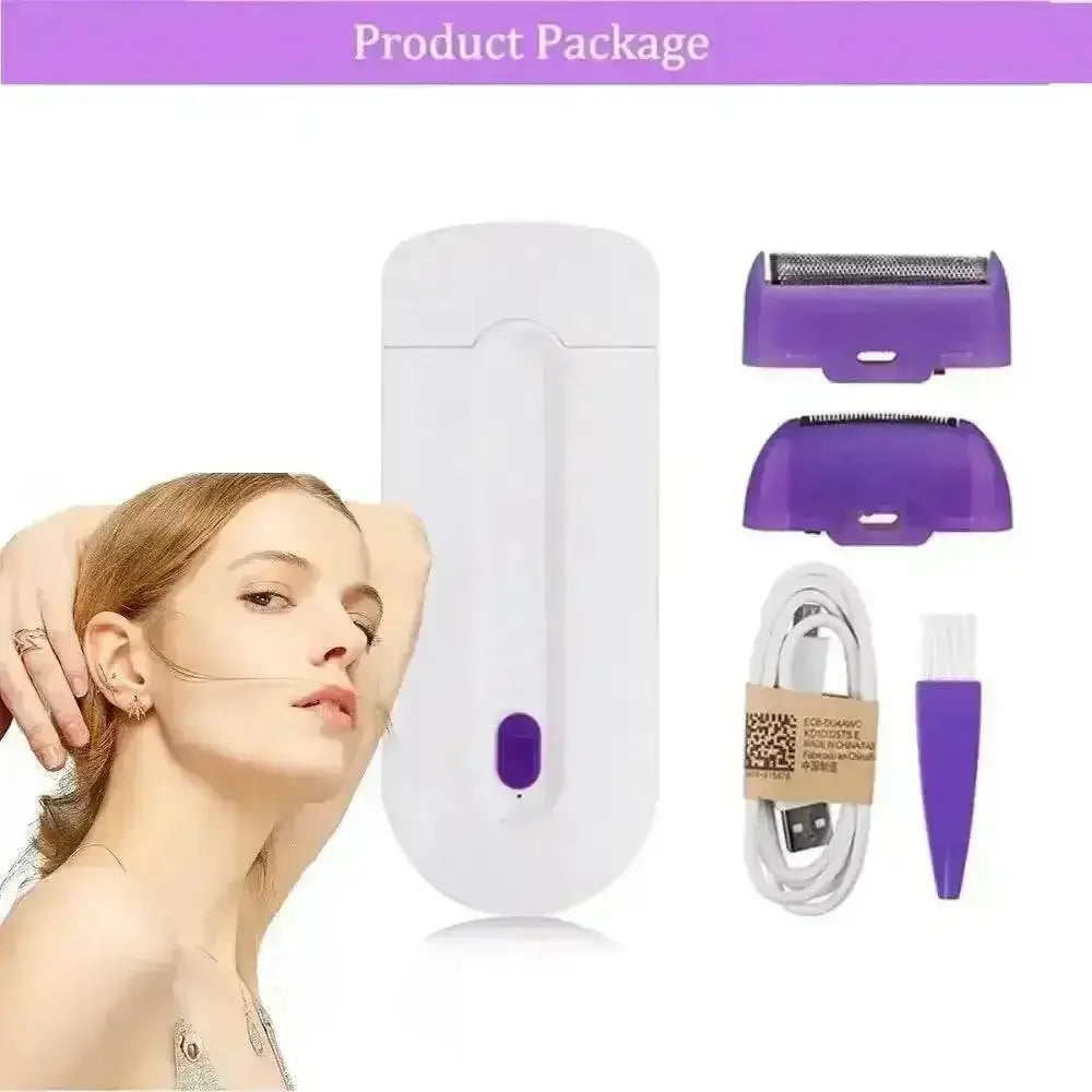 White Electric Ladies Body Epilator Induction Shaver - GiFTiFY